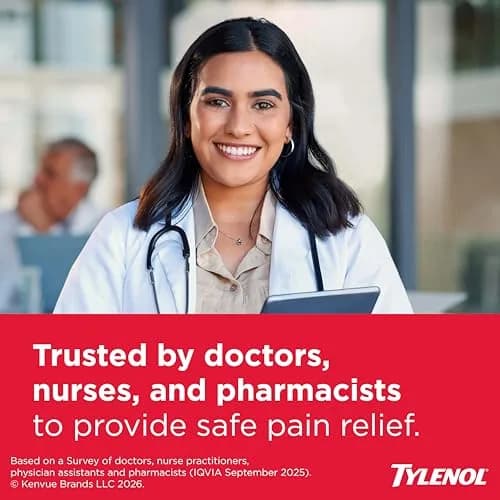 Tylenol Extra Strength Caplets, 500 mg Acetaminophen, 225 Count | Fast Pain Relief & Fever Reduction thumbnail 4