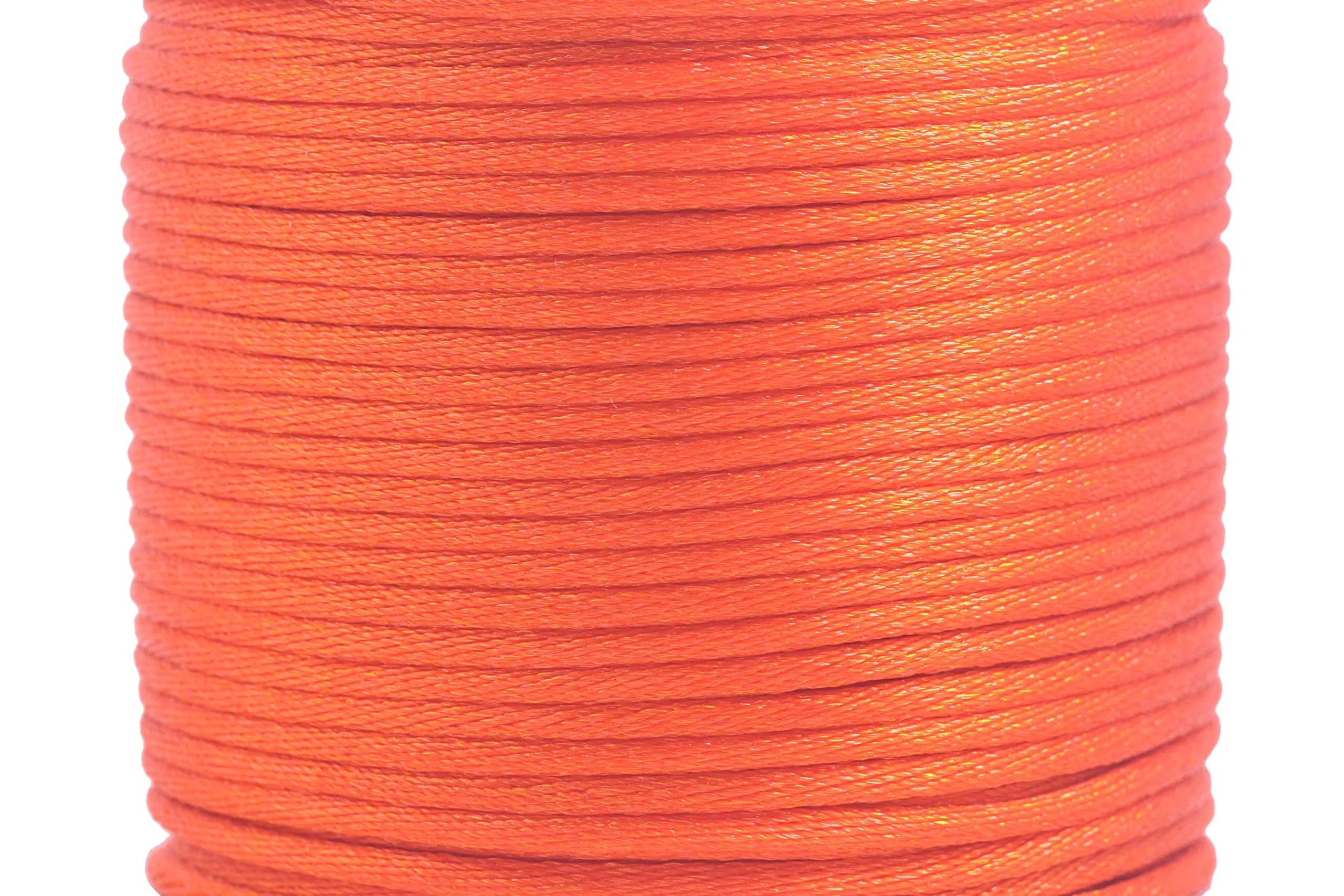 KONMAY 50 Yards 2.0mm Nylon Rattail Satin Silk Beading String for Chinese Knotting, Kumihimo, Jewelry, Macramé, Orange | Strong, Flexible & Durable - main product image