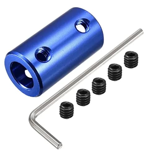 uxcell 8mm to 8mm Bore Rigid Coupling Set Screw L25xD14 Aluminum Alloy | Precision Shaft Coupler Connector thumbnail 1