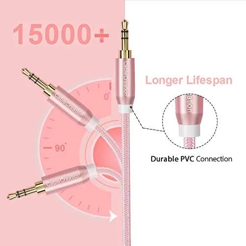 CableCreation Braided 3.5mm Audio Cable 6FT/1.8m | Stereo Aux Cable with Gold Plated Connectors thumbnail 5