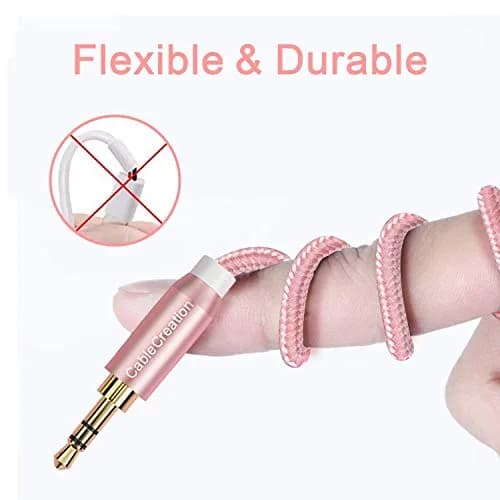 CableCreation Braided 3.5mm Audio Cable 6FT/1.8m | Stereo Aux Cable with Gold Plated Connectors thumbnail 6