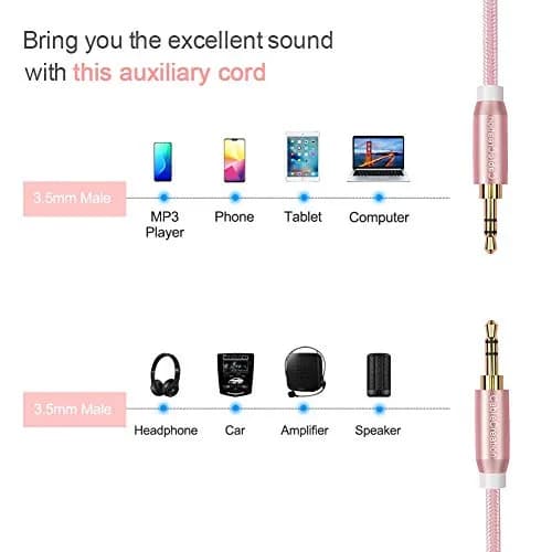 CableCreation Braided 3.5mm Audio Cable 6FT/1.8m | Stereo Aux Cable with Gold Plated Connectors thumbnail 2