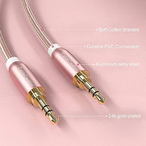 CableCreation Braided 3.5mm Audio Cable 6FT/1.8m | Stereo Aux Cable with Gold Plated Connectors thumbnail 4