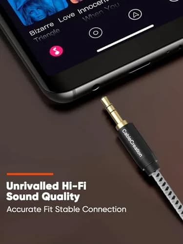 CableCreation 6FT Aux Cable 3.5mm Stereo Audio Cord | Gold Plated Connectors, Double Shielded, Tangle-Free Design thumbnail 2