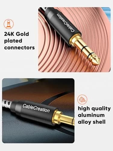 CableCreation 6FT Aux Cable 3.5mm Stereo Audio Cord | Gold Plated Connectors, Double Shielded, Tangle-Free Design thumbnail 3