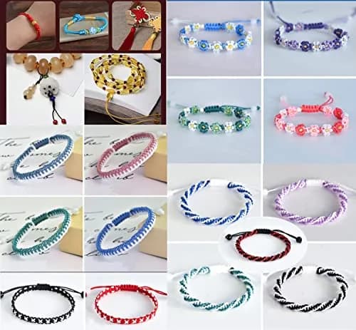 KONMAY 0.8mm Braided Nylon Bracelet Making String Cord 120m (0.8mm) | Strong & Durable for Jewelry Making thumbnail 8