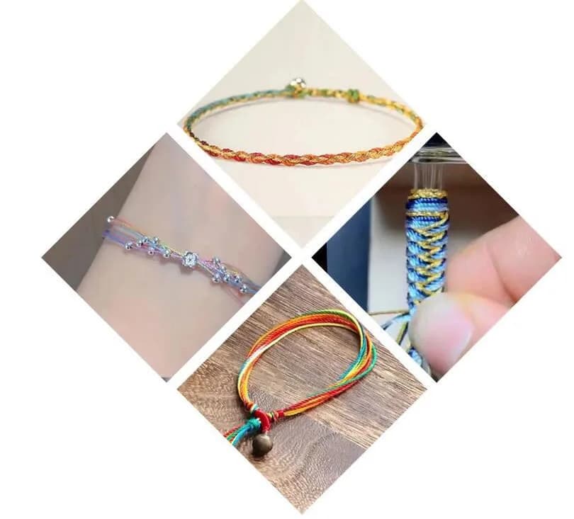 KONMAY 0.8mm Braided Nylon Bracelet Making String Cord 120m (0.8mm) | Strong & Durable for Jewelry Making thumbnail 11