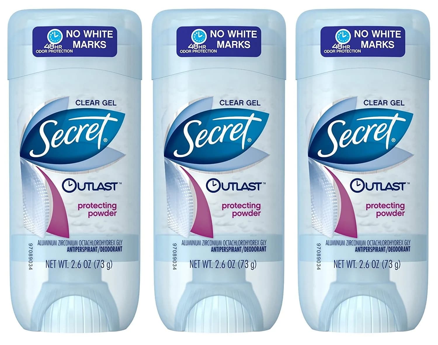 Secret Outlast Xtend Protecting Powder 2.6 OZ Pack of 3 | 48-Hour Odor & Freshness - main product image