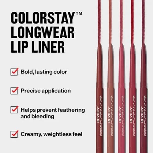 Revlon ColorStay Lip Liner Pencil, Wine Shade, 0.01 oz (0.28 g) | Long-Wearing Definition thumbnail 5