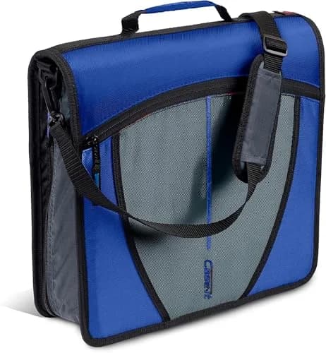 Case-it Storage Binder 3-Inch O-Rings | 600 Sheets, 5-Subject, Blue | School & Office Organizer thumbnail 1