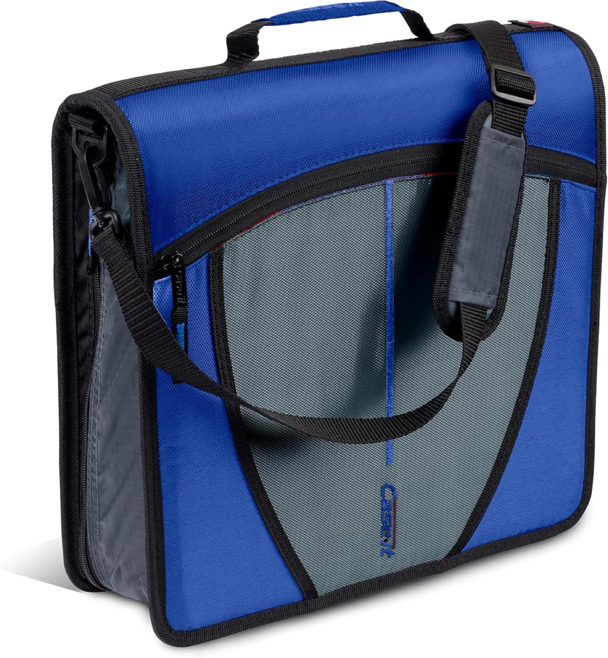 Case-it Storage Binder 3-Inch O-Rings | 600 Sheets, 5-Subject, Blue | School & Office Organizer