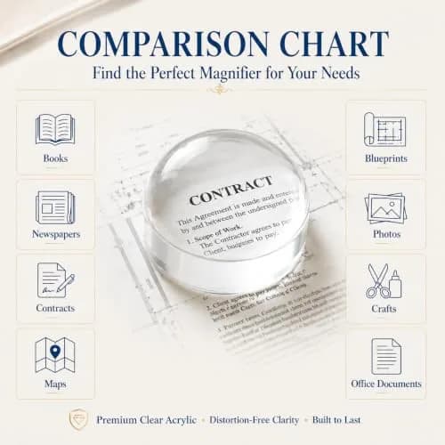 Dandelion 6X Dome Magnifier with Pouch, 6.35 cm (2.5 inch) Diameter | Visual Impairment Aid for Writing & Reading thumbnail 2