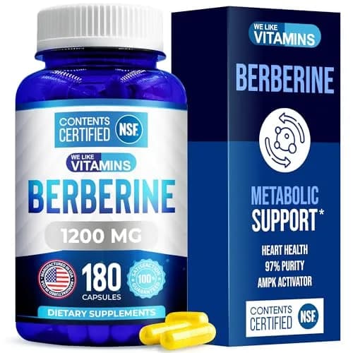 We Like Vitamins NSF Certified Berberine Supplement 1200mg | Supports Metabolic Health thumbnail 1