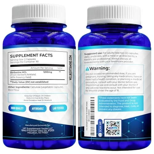 We Like Vitamins NSF Certified Berberine Supplement 1200mg | Supports Metabolic Health thumbnail 9