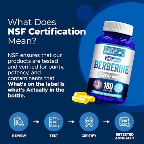 We Like Vitamins NSF Certified Berberine Supplement 1200mg | Supports Metabolic Health thumbnail 2