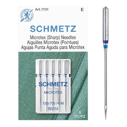 SCHMETZ Microtex Sharp Sewing Machine Needles 90/14 (3.7cm) | Precision Quilting & Topstitching thumbnail 4