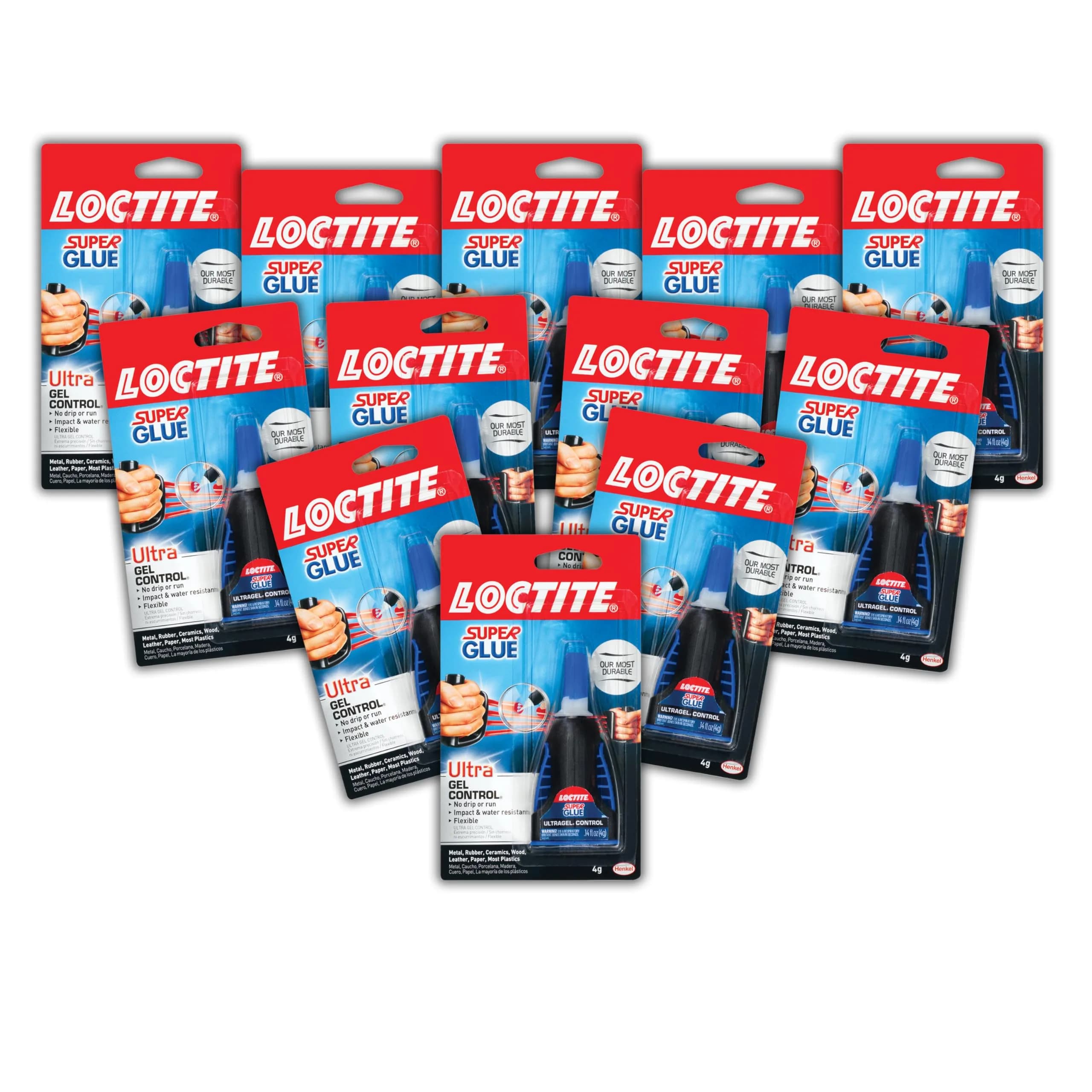 Loctite Super Glue Ultra Gel Control Clear 20.16ml (0.68 fl oz) | Rubber-Toughened Instant Adhesive for Tough Repairs