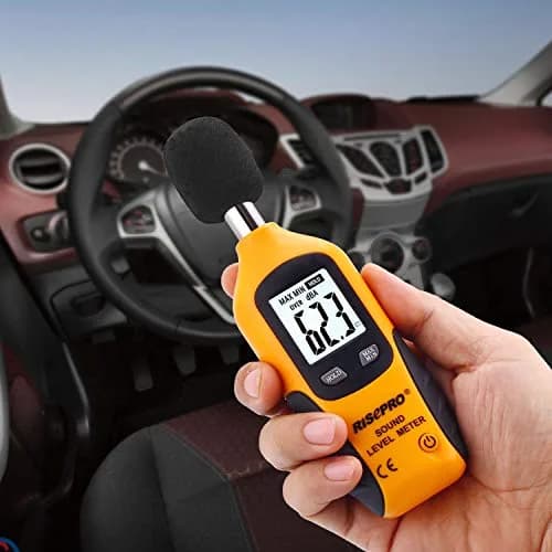RISEPRO Digital Sound Level Meter 30-130 dB | 107g (3.77 oz) with Carrying Pouch thumbnail 5