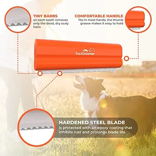 EquiGroomer 5-Inch Undercoat Deshedding Brush for Dogs & Cats, Orange | Reduces Shedding Up to 95% thumbnail 4