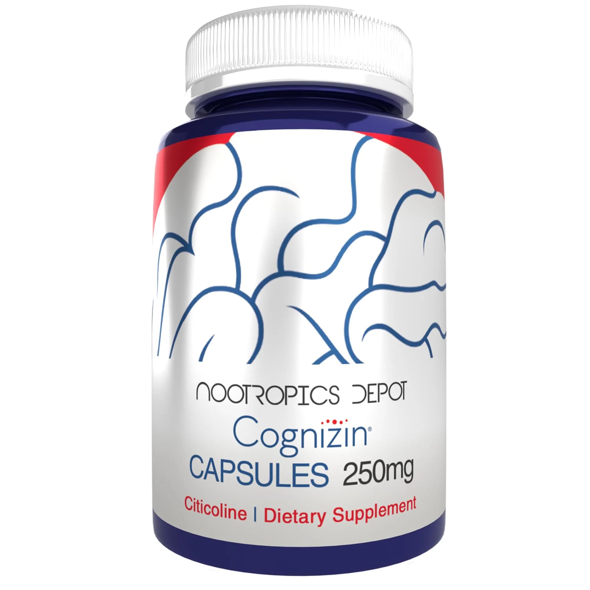 Nootropics Depot Cognizin Citicoline Capsules | 180 Count | Brain Health Supplement | Supports Focus & Memory