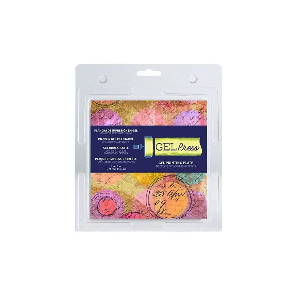 Gel Press Monoprinting Gelli Plate 8" x 10" | Durable, Reusable, Easy to Clean — 6" x 6"