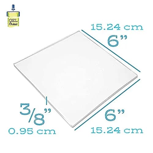 Gel Press Gel Plate 6" x 6" | Durable Reusable Art Craft Tool (70-120c) thumbnail 2