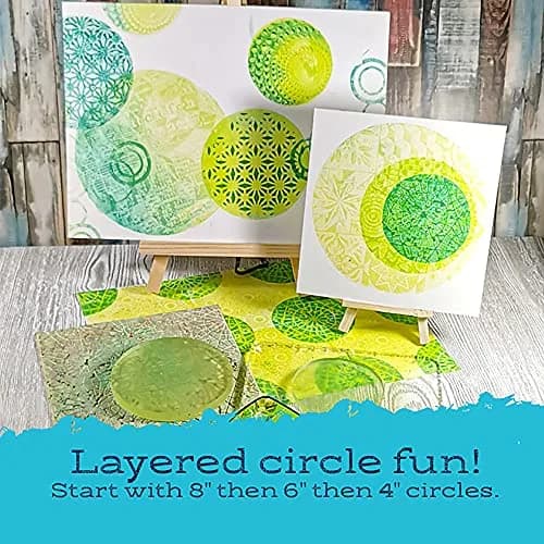 Gel Press Monoprinting Gelli Plate 4" Circle | Durable, Reusable & Easy to Clean thumbnail 3