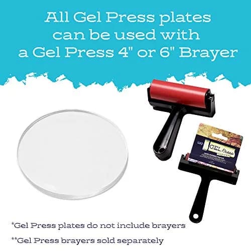 Gel Press 6" Round Gel Printing Plate | Non-Toxic, Latex-Free, Reusable Art Tool thumbnail 6