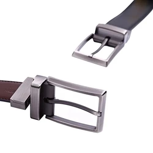 beltox fine Men's Reversible Leather Dress Belt 1.25" Wide, Black/Brown, 44-46 in. (112-117 cm) | Cut-to-Fit for Perfect Waist Fit thumbnail 3