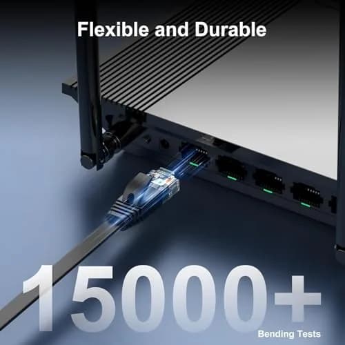 CableGeeker Cat 6 Ethernet Cable 1.5ft (6 Pack) | 10 Gbps Flat Network Cable thumbnail 6