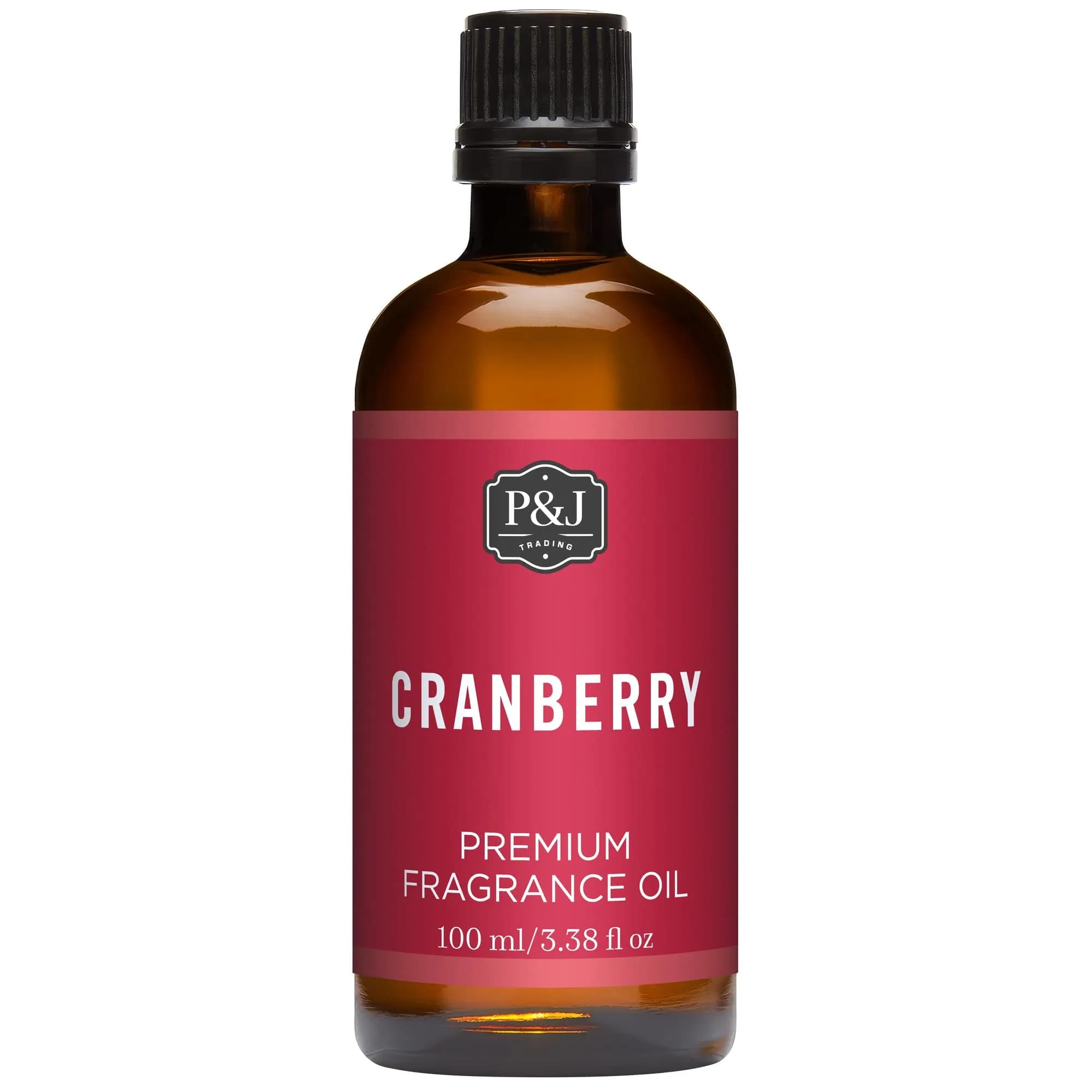P&J Trading Cranberry Fragrance Oil 100ml (3.38 Fl Oz) | IFRA Certified Master Perfumer Scent for Candle Making — Clear