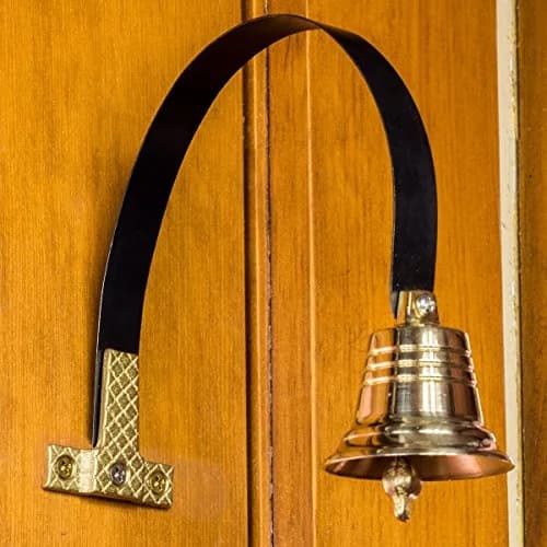Lone Star Art Shopkeeper's Brass Door Bell 2" | Classic Vintage Chime for Business & Home thumbnail 2