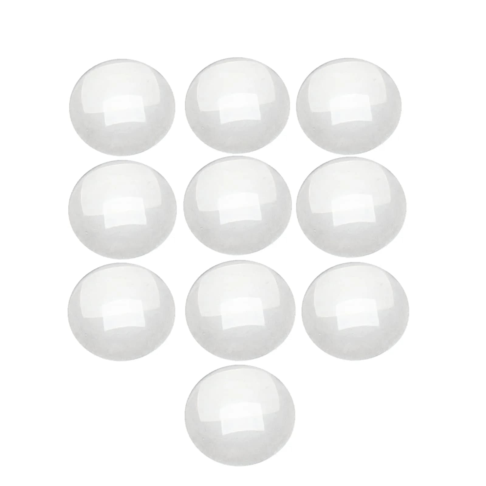 dophee 30mm Glass Cabochons Dome Tiles 10-Pack | Transparent Round Flatback for Jewelry Making — 25 mm