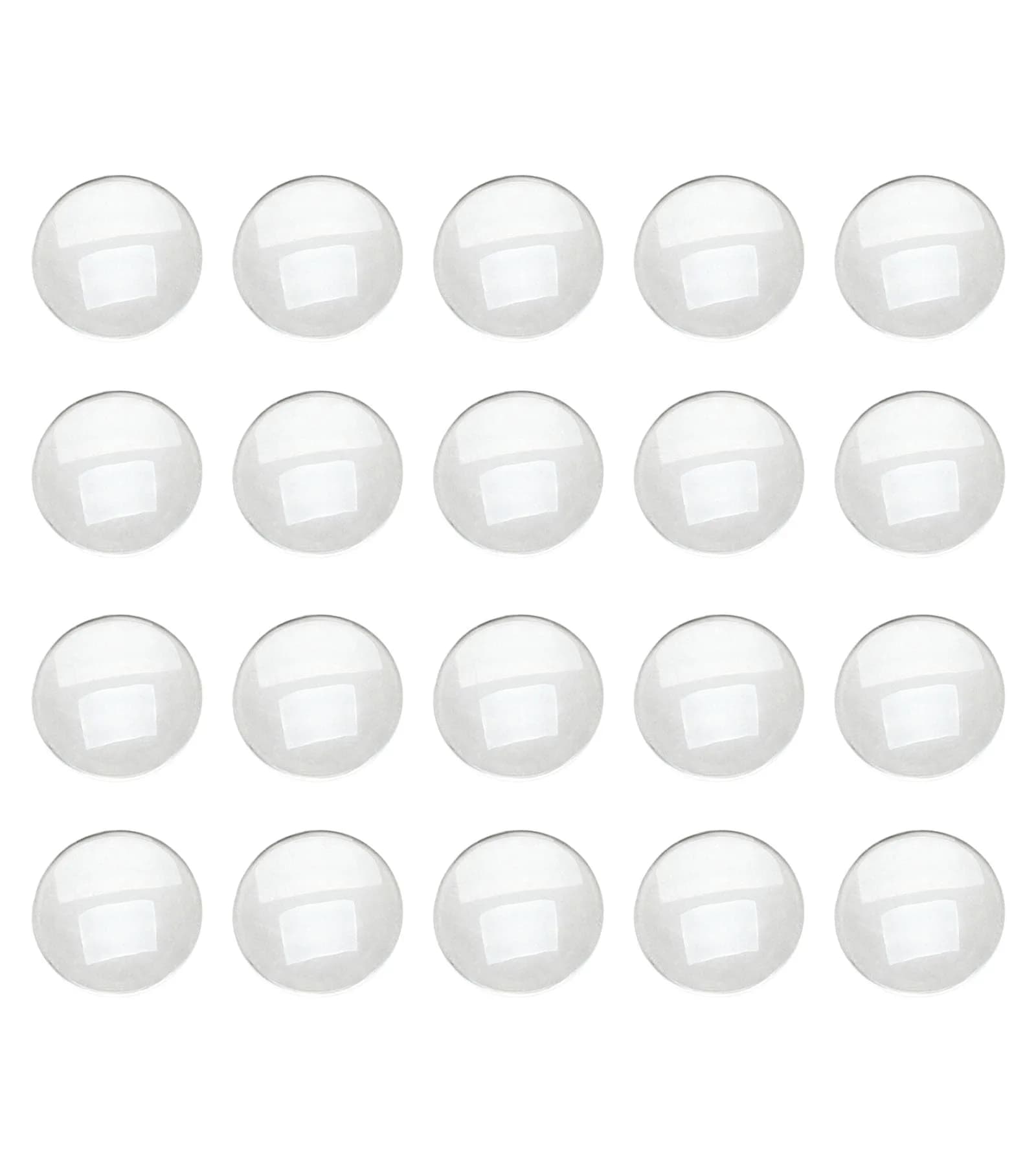 dophee 30mm Glass Cabochons Dome Tiles 10-Pack | Transparent Round Flatback for Jewelry Making - main product image