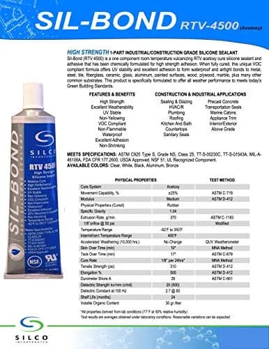 BBQgaskets.com RTV4500 FDA Grade Silicone Sealant Black 82ml (2.8 fl.oz) | High Strength, Food Safe, Weatherproof thumbnail 2