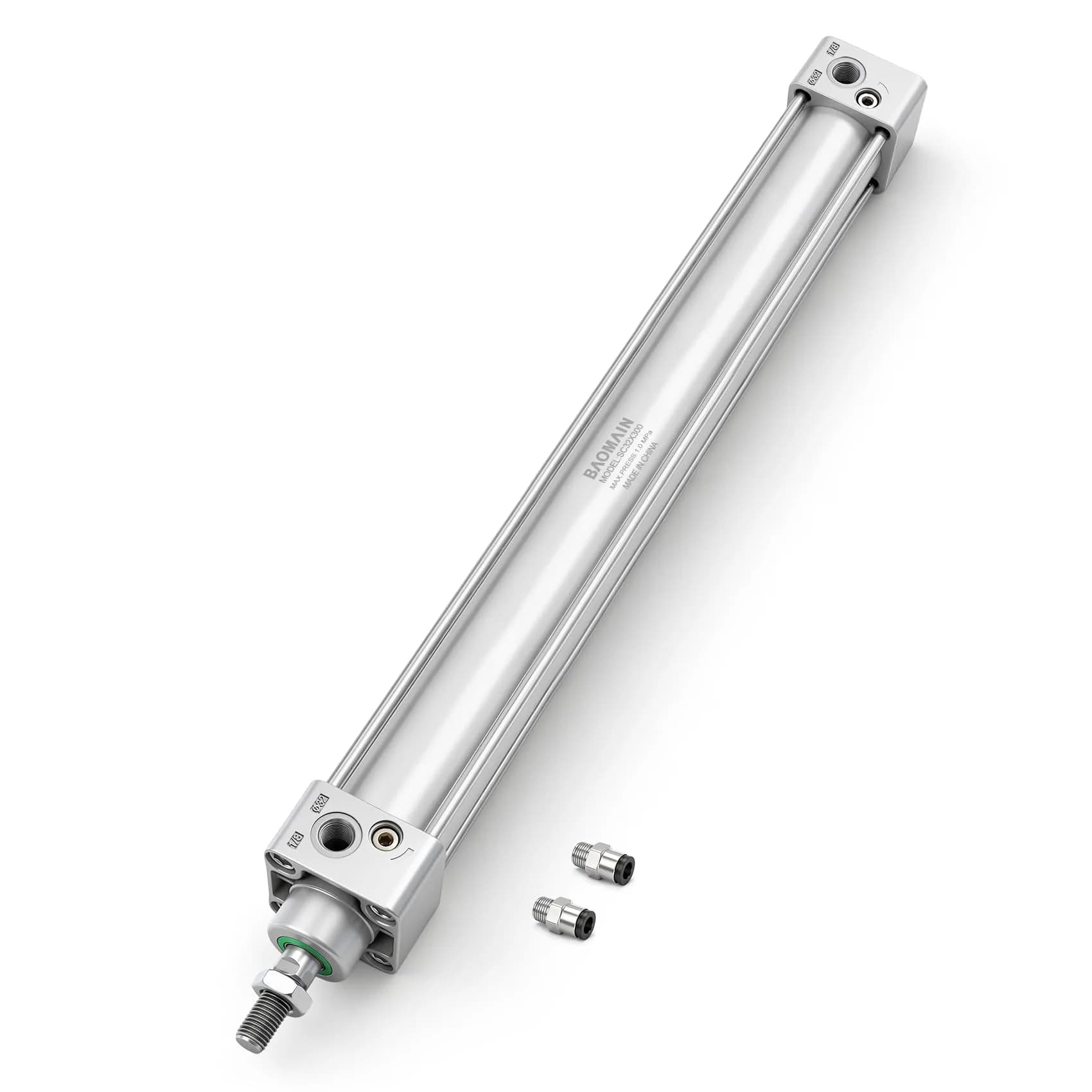 Baomain Pneumatic Air Cylinder SC32x300 Double Acting 32mm Bore 300mm Stroke | Industrial Automation Actuator - main product image