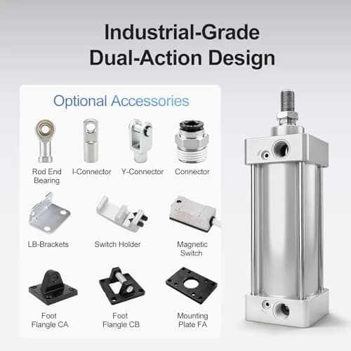 Baomain Pneumatic Air Cylinder SC32x300 Double Acting 32mm Bore 300mm Stroke | Industrial Automation Actuator thumbnail 6