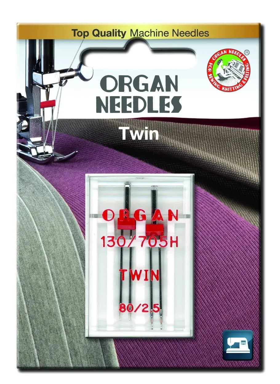 HONEYSEW 80/4MM Twin Needle for Domestic Sewing Machines | Ball Point, 130/705H System — 80/2.5MM