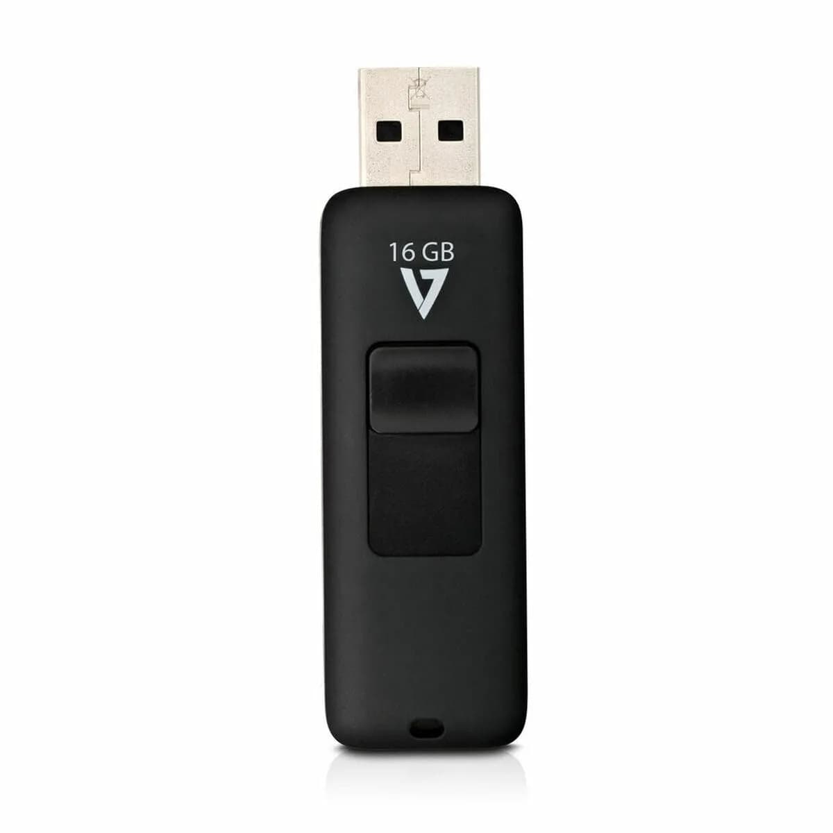 V7 16GB USB 3.0 Flash Drive Black | 50MB/s Read Speed — 16GB