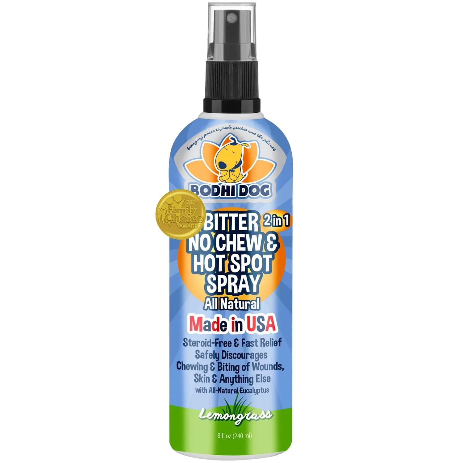 Bodhi Dog Bitter 2-in-1 No Chew & Hot Spot Spray 237ml (8 Fl Oz) | Natural Anti-Chew Remedy for Dogs - main product image