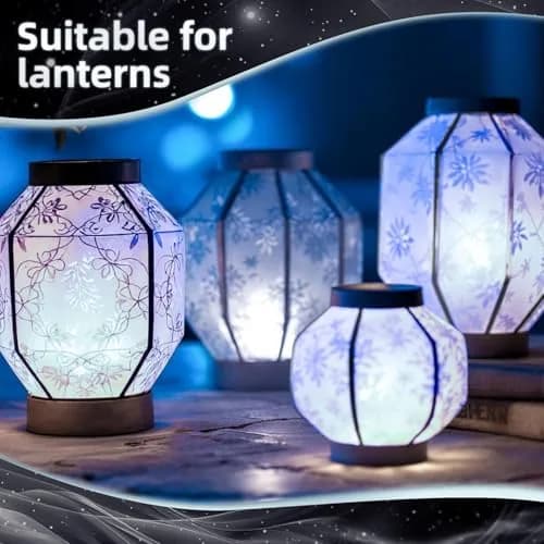 LIHAO 24x Battery Operated LED Party Lights Bulbs White 1.2cm x 3.5cm | Waterproof for Paper Lanterns & Balloons thumbnail 3