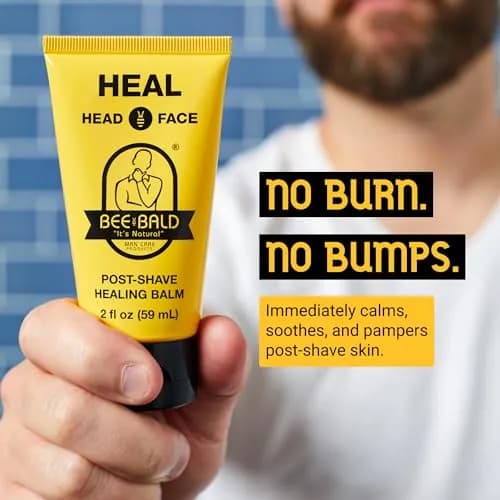 Bee Bald HEAL Aftershave Balm for Men 59ml (2 Fl Oz) | Calms Bumps & Redness thumbnail 2