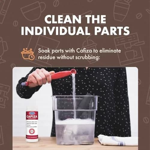 Urnex Cafiza Professional Espresso Machine Cleaning Powder 566g (20oz x 2) | NSF Certified Daily Backflush Formula thumbnail 6