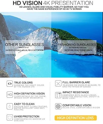 GEELOOK Round Sunglasses for Women Men Oversized Circle Mirrored Hippie Hipster Polarized Metal Frame, Blue Lens thumbnail 5