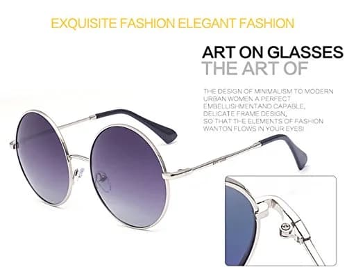 GEELOOK Classic Oversized Round Sunglasses with Mirrored Orange Lenses | Polarized UV Protection for Men & Women thumbnail 8