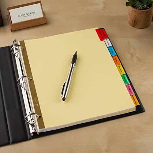 Avery 8-Tab Binder Dividers with Insertable Big Tabs, 6 Sets (48 Total Tabs) | Multicolor Tabs for Organization thumbnail 2