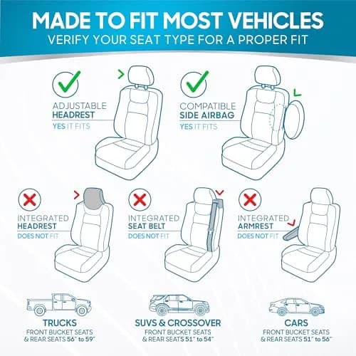 BDK PolyPro Car Seat Covers Full Set in Red on Black | Universal Fit, Breathable & Durable (70-120 chars) thumbnail 2