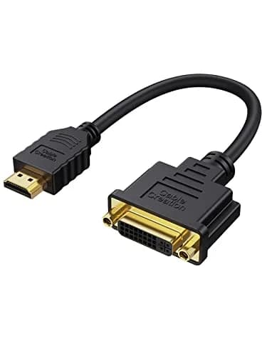 CableCreation HDMI to DVI Cable 15cm (0.5 ft) | Bi-Directional 1080P Converter thumbnail 1
