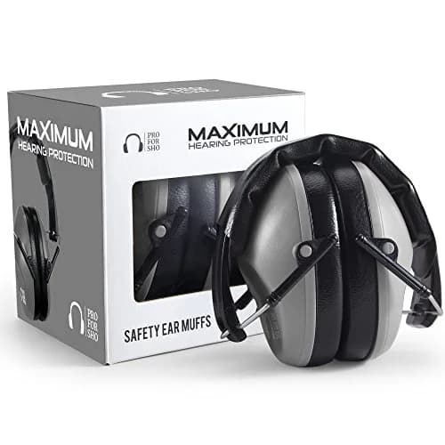 Pro For Sho 34dB NRR Noise Reduction Earmuffs | Industrial Grey Standard thumbnail 1