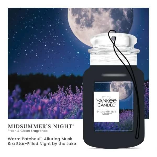 Yankee Candle Classic Paper Car Jar Air Freshener, Midsummer's Night Scent, Pack of 6 | Masculine Musk & Mahogany Cologne Fragrance thumbnail 7